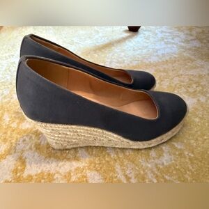 J. Crew Navy Blue Wedge  Espadrilles - Size 7